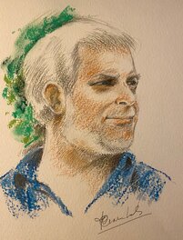 François Craenhals - François Craenhals, illustration originale, Portrait d'un Ami. - Illustration originale