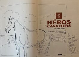 Pierre Tarral, illustration orginale, cheval, "Les Héros Cavaliers, la Faim des Illusions".