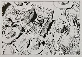 Dernière case de la planche 5 de Ballade pour un cercueil de Blueberry, planche publiée en 1971 dans Pilote... Dernière case de la planche 5 de Ballade pour un cercueil de Blueberry, planche publiée en 1971 dans Pilote...