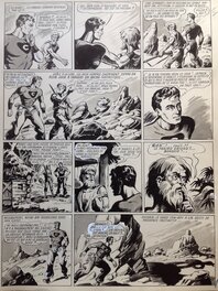 Comic Strip - Maurice Besseyrias Big Bill Le Casseur Planche Originale 4 du BB 64 le Vieil homme prairie , Encre Lavis Atelier Chott 1952 Top