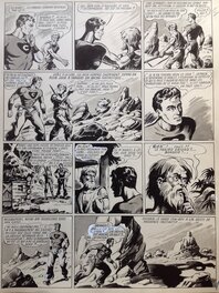 Maurice Besseyrias - Maurice Besseyrias Big Bill Le Casseur Planche Originale 4 du BB 64 le Vieil homme prairie , Encre Lavis Atelier Chott 1952 Top - Comic Strip