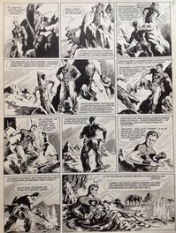 Maurice Besseyrias - Maurice Besseyrias Big Bill Le Casseur Planche Originale 5 du BB 64 le Vieil homme prairie , Encre Lavis Atelier Chott 1952 Top - Comic Strip