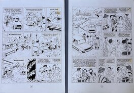 Planche originale - Les aventures de Mata Mata et Pili Pili - Tome 1 - Le Boy - diptyque pages 22 & 23
