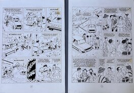 Sisé Mongo - Les aventures de Mata Mata et Pili Pili - Tome 1 - Le Boy - diptyque pages 22 & 23 - Planche originale