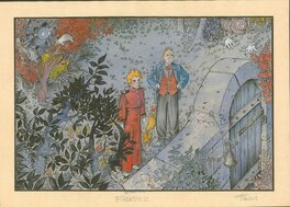 Spirou et Fantasio devant l'entrée