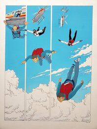 André Osi - HORIZON BLANC  T4 COMPTE A REBOURS  bleu - Mise en couleur