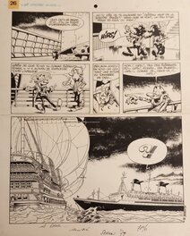 Pierre Seron - Une histoire de pirates et de mecs bourrés - Planche originale