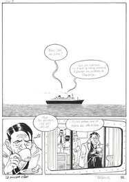 Hervé Tanquerelle - Tanquerelle, Le ministre et la Joconde, Jour 3, planche n°22, 2022. - Comic Strip