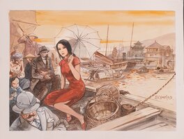 Jean-François Charles - Page de garde China Li T03 Galerie Nicolas Sanchez - Original Illustration
