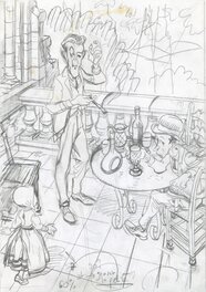 Original art - Qui a tué l'idiot ? (croquis préparatoire page 25)