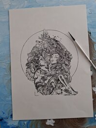 Ood Serrière⁷ - Masque - Encrage - Original Illustration