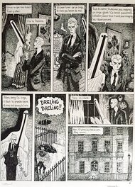 Hervé Tanquerelle - Tanquerelle, Professeur Bell#3, Le cargo du roi singe, planche n°6, 2002. - Planche originale