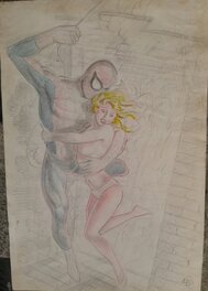 Luis Dominguez - Hot Rescue - - in mixed media - Comic Strip