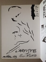 Dédicace a L'encre de Chine de Munoz sur le Revers de la couverture de L'album Dédicace a L'encre de Chine de Munoz sur le Revers de la couverture de L'album