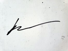 Signature au dos de la planche