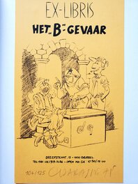 Ex-Libris HET..B"GEVAAR sérigraphie 12,7 x 21,7 Ex-Libris HET..B"GEVAAR sérigraphie 12,7 x 21,7