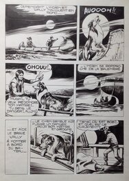 Fergal - Fergal (Gallieno Ferri - Atelier Chott) Thunder Jack Planche Originale 35 Nuit Wally Encre de Chine petit format RANCHO Bd 1955 - Planche originale