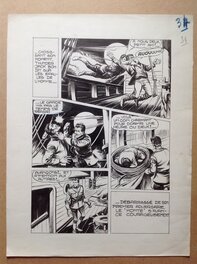 La planche originale 34 de Thunder Jack de Aout 1955 au format entier de 25 X 33 Cm