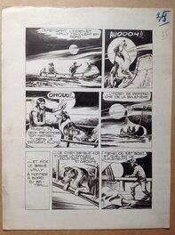 La planche originale 35 de Thunder Jack de Aout 1955 au format entier de 25 X 33 Cm