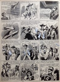 Maurice Besseyrias - Maurice Besseyrias Big Bill Le Casseur Planche Originale 9 de Fin , BB 67 Big Bill a disparu .., Encre Lavis Atelier Chott 1952 - Comic Strip