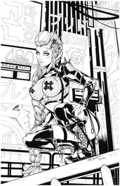 Sorah Suhng - Lady Death 18 "Imperial Requiem" - Variant cover Cyberpunk Edition - Couverture originale