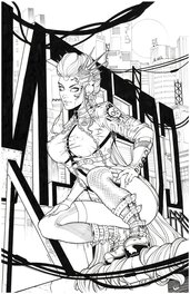 Sorah Suhng - Lady Death 18 "Imperial Requiem" - Variant cover Naughty Cyberpunk Edition - Couverture originale