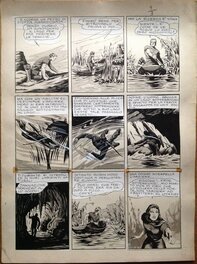 Bertrand Charlas - Charlas Bertrand (Atelier Chott) Robin des Bois 9 Planche Originale 2 Quand Les Loups Hurleront ,Lavis & Encre de Chine 1948 - Planche originale