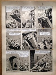 Bertrand Charlas - Charlas Bertrand (Atelier Chott) Robin des Bois 9 Planche Originale 4 Quand Les Loups Hurleront ,Lavis & Encre de Chine 1948 - Comic Strip
