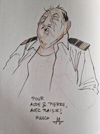 Dédicace de Munch dans Tuez de Gaulle tome 2