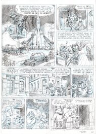 Fabrice Tarrin - Spirou chez les soviets. Crayonné. - Comic Strip