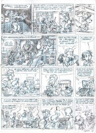 Fabrice Tarrin - Spirou chez les soviets. Crayonné. - Comic Strip