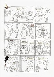 Zep - ZEP - TITEUF, TOME 11 - PLANCHE ORIGINALE "LE MARCHÉ DU POIL" - Comic Strip