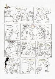 Zep - ZEP - TITEUF, TOME 11 - PLANCHE ORIGINALE "LE MARCHÉ DU POIL" - Planche originale