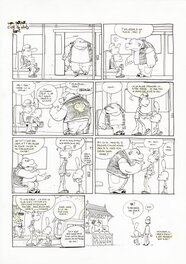 ZEP - TITEUF, TOME 12 - PLANCHE ORIGINALE "MON PAPA, C'EST LE PLUS FORT"