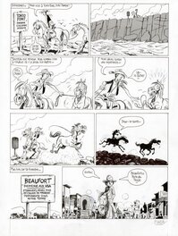 Blutch - LES INDOMPTÉS - HOMMAGE À LUCKY LUKE - PLANCHE ORIGINALE 24