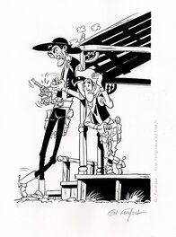 Gil Formosa - LUCKY LUKE & PHIL DEFER - Illustration originale