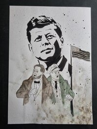 Johan Chaaz - Hommage à Blake et Mortimer et Kennedy - Illustration originale