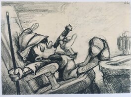 Ward Kimball - Pinocchio - Original Illustration
