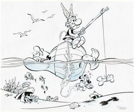 Fabrice Tarrin - Couverture Asterix - Planche originale