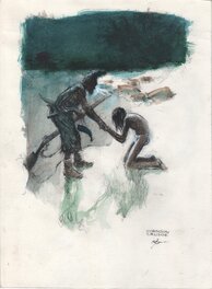 René Follet - René Follet - Illustration Robinson Crusoé - Illustration originale