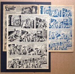 La Planche originale 2 (24) ... et sa publication en Bleue a droite du Rc du BB 67 de 1952 . La Planche originale 2 (24) ... et sa publication en Bleue a droite du Rc du BB 67 de 1952 .