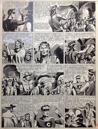 Comic Strip - Maurice Besseyrias Big Bill Le Casseur Planche Originale 1 titre BB 67 Big Bill a disparu .., Encre Lavis Atelier Chott 1952 Top