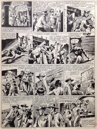 Comic Strip - Maurice Besseyrias Big Bill Le Casseur Planche Originale 2 indien BB 67 Big Bill a disparu ..,Encre Lavis Atelier Chott 1952 Top