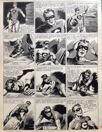 Comic Strip - Maurice Besseyrias Big Bill Le Casseur Planche Originale 3 du BB 67 Big Bill a disparu .. ,Encre Lavis Atelier Chott 1952 Top