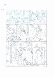 Isa Python - Mémoires de Marie-Antoinette, page 58. - Planche originale