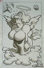 Benito Jacovitti - Lady Marianna - Illustration originale