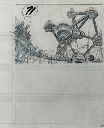 Fabrice Tarrin - Spirou chez les Soviets - Illustration originale