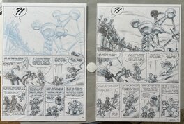 Fabrice Tarrin - Spirou chez les soviets. Crayonné - Illustration originale