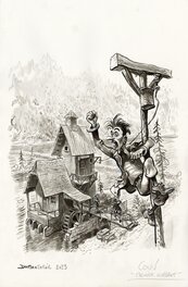 Dessin original de couverture du Meunier Hurlant