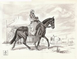 Dan Ianos - La Croix Sanglante - Bonn on horse - Illustration originale